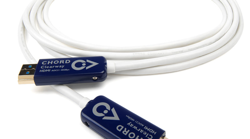 Clearway HDMI AOC by Chord cables.